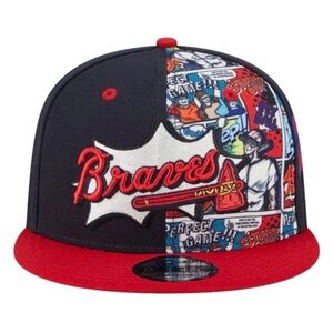New Era Atlanta Braves Diamond Hero Edition 9FIFTY Snapback Hat Cap Navy
